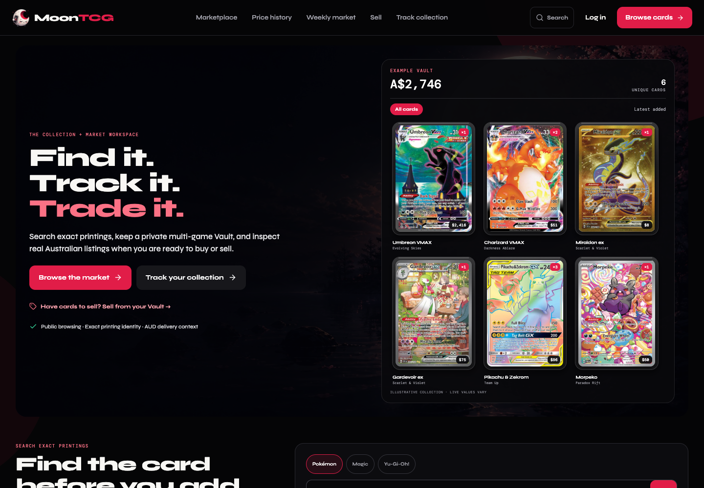 MoonTCG live website